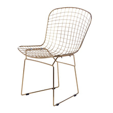 Load image into Gallery viewer, Fine Mod Imports Gold Wire Diamond Chair, Black, Set of 2 Chairs | Accent Chairs | Modishstore-2