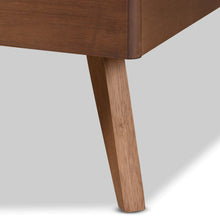 Load image into Gallery viewer, Baxton Studio Saki Mid-Century Modern Walnut Brown Finished Wood King Size Platform Bed | Beds | Modishstore - 6