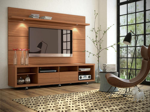Manhattan Comfort Cabrini TV Stand and Floating Wall TV Panel with LED Lights 2.2 | TV Panels | Modishstore