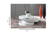 Load image into Gallery viewer, 15&#39; MDF and Glass Swivel Coffee Table By Homeroots | Coffee Tables | Modishstore - 2
