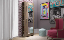 Load image into Gallery viewer, Accentuations by Manhattan Comfort Valencia 1.0 - 10 Shelf with 3 Hooks and Full Length Mirror Shoe Closet