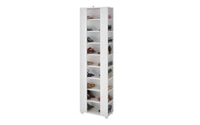 Load image into Gallery viewer, Accentuations by Manhattan Comfort Valencia 2.0 - 9 Shelf Shoe Closet with Full Length Mirror in White