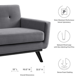 Engage Performance Velvet Sofa By Modway | Sofas | Modishstore - 23