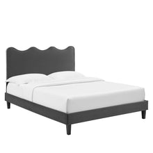 Load image into Gallery viewer, Current Performance Velvet Twin Platform Bed By Modway - MOD-6729-CHA | Beds |  Modishstore - 2