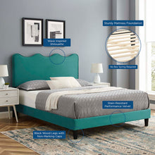 Load image into Gallery viewer, Current Performance Velvet Twin Platform Bed By Modway - MOD-6729-CHA | Beds |  Modishstore - 69