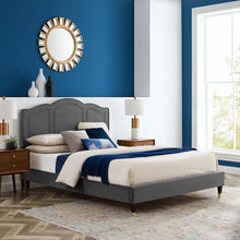 Load image into Gallery viewer, Emerson Performance Velvet King Platform Bed By Modway - MOD-6860 | Beds | Modishstore