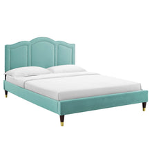 Load image into Gallery viewer, Emerson Performance Velvet King Platform Bed By Modway - MOD-6860 | Beds | Modishstore - 43
