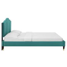 Load image into Gallery viewer, Emerson Performance Velvet King Platform Bed By Modway - MOD-6860 | Beds | Modishstore - 92