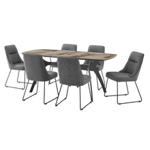 Load image into Gallery viewer, Andes and Quartz Gray Fabric 7 Piece Rectangular Dining Set By Armen Living | Dining Sets |  Modishstore  - 2
