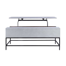 Load image into Gallery viewer, 46 Inch Lift Top Storage Mango Wood Coffee Table With Tubular Metal Base,Gray And Black By Benzara | Coffee Tables |  Modishstore  - 7