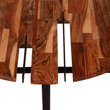 Load image into Gallery viewer, 36 Inches Round Wooden Top Coffee Table With Metal Base, Brown And Black By Benzara | Coffee Tables |  Modishstore  - 6