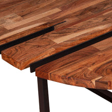 Load image into Gallery viewer, 36 Inches Round Wooden Top Coffee Table With Metal Base, Brown And Black By Benzara | Coffee Tables |  Modishstore  - 4