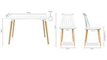 Load image into Gallery viewer, Vincent White Dining 5 Pc Set Spindle Chairs By Modholic | Dining Sets | Modishstore - 3